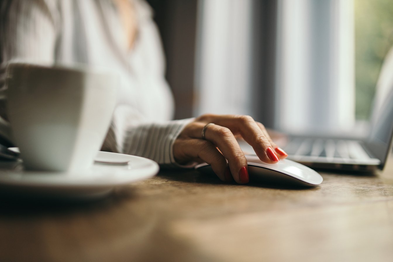 Virtual assistant working in her office